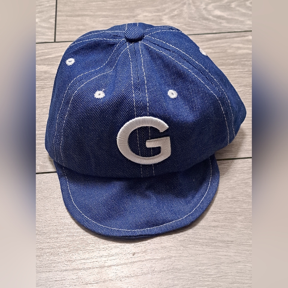 Brand New Baby Boy Blue Denim Cap with White Letter G